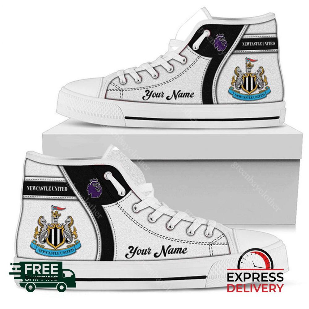 Newcastle United F.C Personalzied High Top Canvas Shoes Newcastle United F.C Personalzied High Top Canvas Shoes