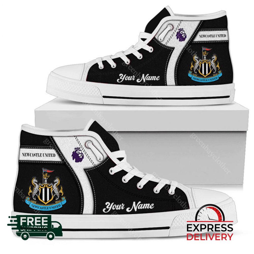 Newcastle United F.C Personalzied High Top Canvas Shoes Newcastle United F.C Personalzied High Top Canvas Shoes