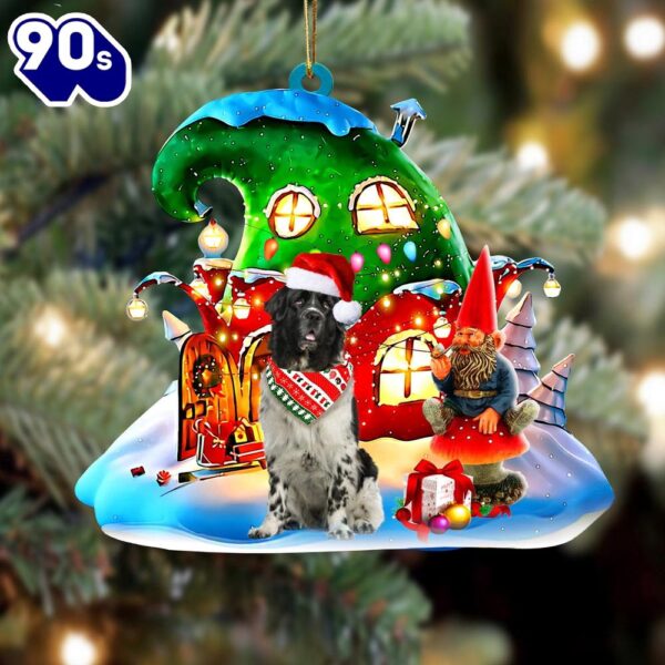 Newfounderland With Rudolph’s House Christmas Ornament, Gift For Christmas