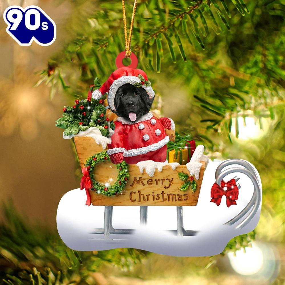 Newfoundland Merry Christmas Ornament, Gift For Christmas Newfoundland Merry Christmas Ornament, Gift For Christmas
