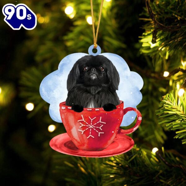Newfoundland On The Cup Christmas Ornament, Gift For Christmas