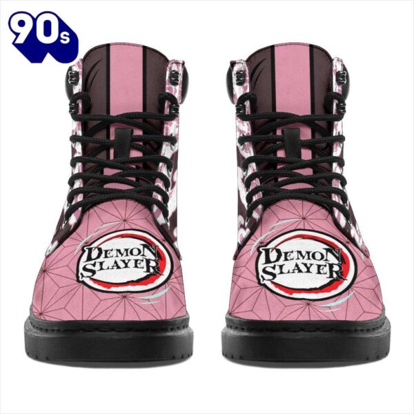 Nezuko Leather Boots Shoes Demon Slayer Anime Custom