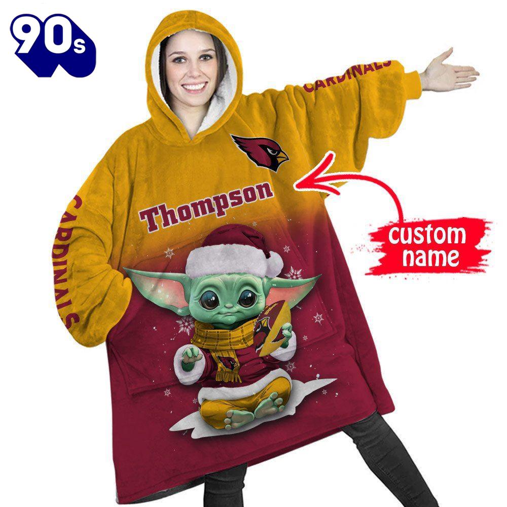 NFL Arizona Cardinals Baby Yoda Custom Huggle Hoodie NFL Arizona Cardinals Baby Yoda Custom Huggle Hoodie