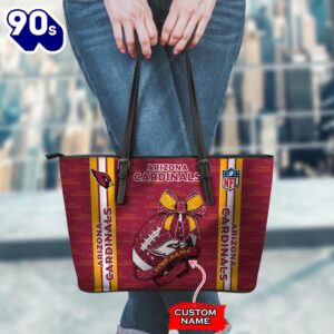 NFL Arizona Cardinals Leather Handbag And Tote Bag Gift Christmas For Fans Team Sport