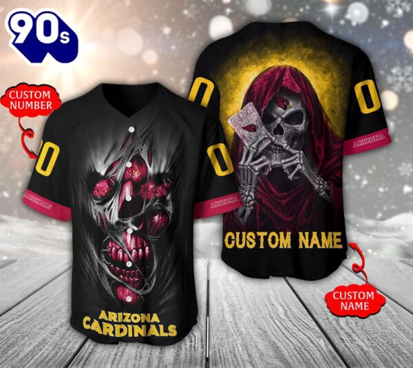 NFL Arizona Cardinals Scary Halloween Personalized Baseball Jersey