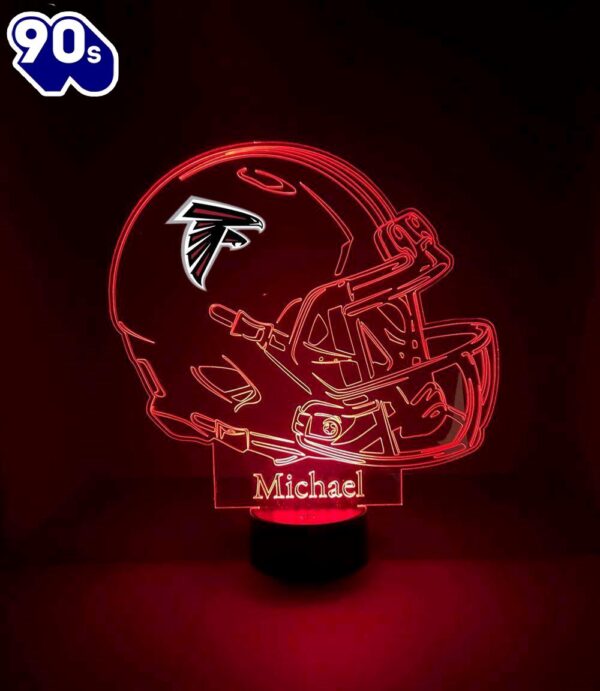 Custom Name  NFL Atlanta Falcons Light Up Modern Helmet Nfl Football Led Sports Fan Lamp