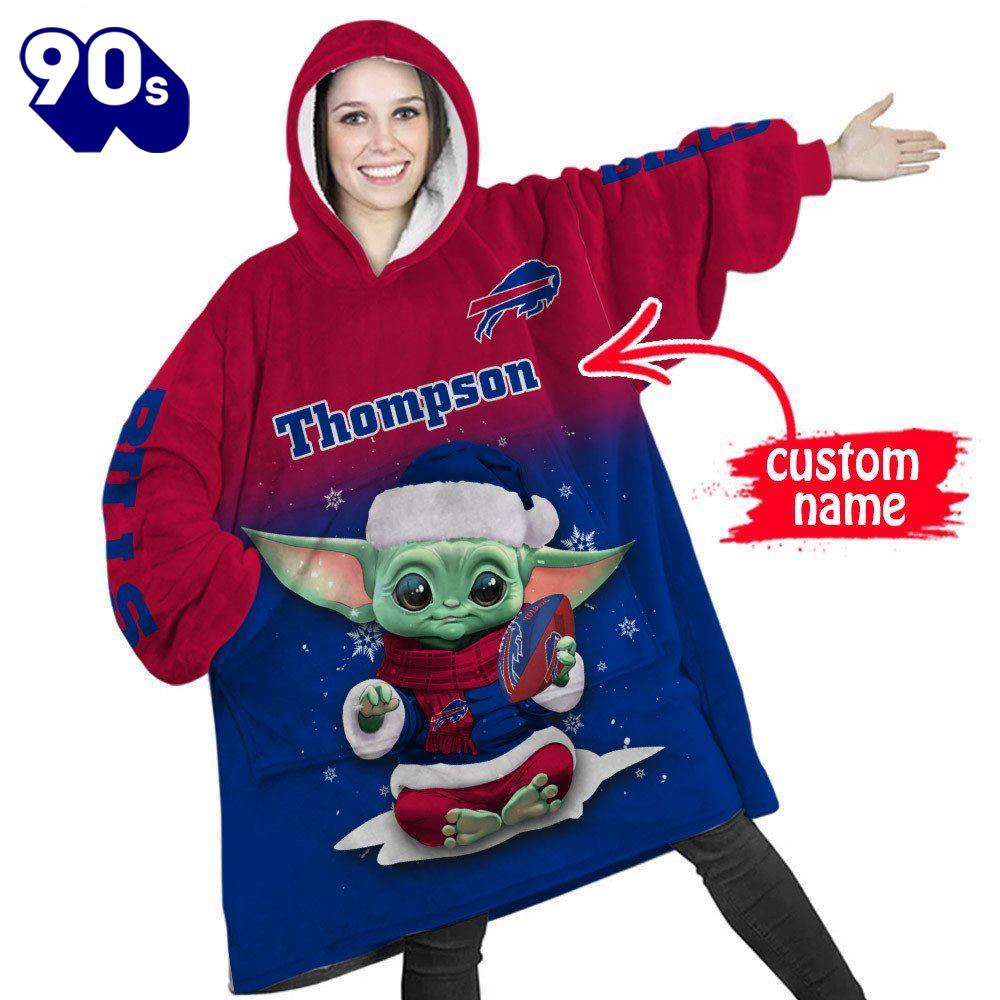 NFL Buffalo Bills Baby Yoda Custom Huggle Hoodie NFL Buffalo Bills Baby Yoda Custom Huggle Hoodie