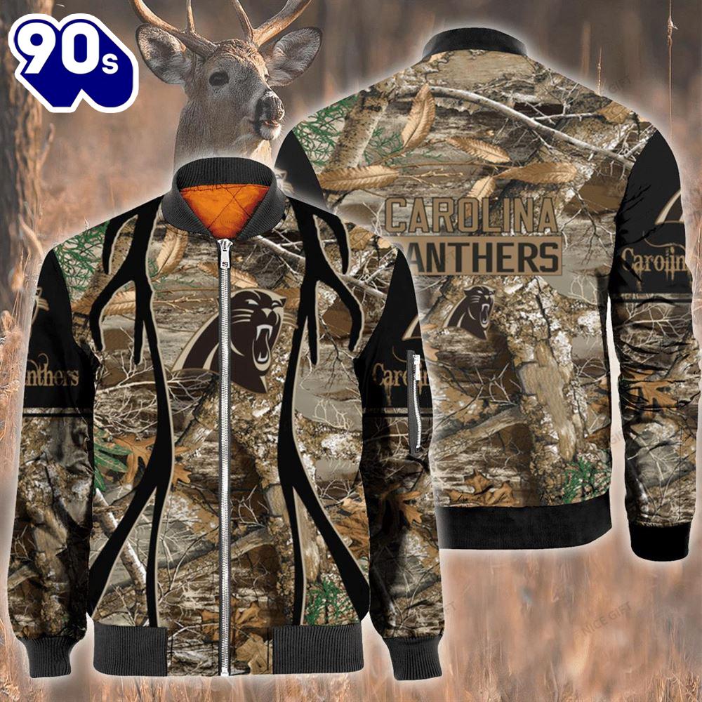 Nfl Carolina Panthers Hunting Bomber Jacket Nfl Carolina Panthers Hunting Bomber Jacket