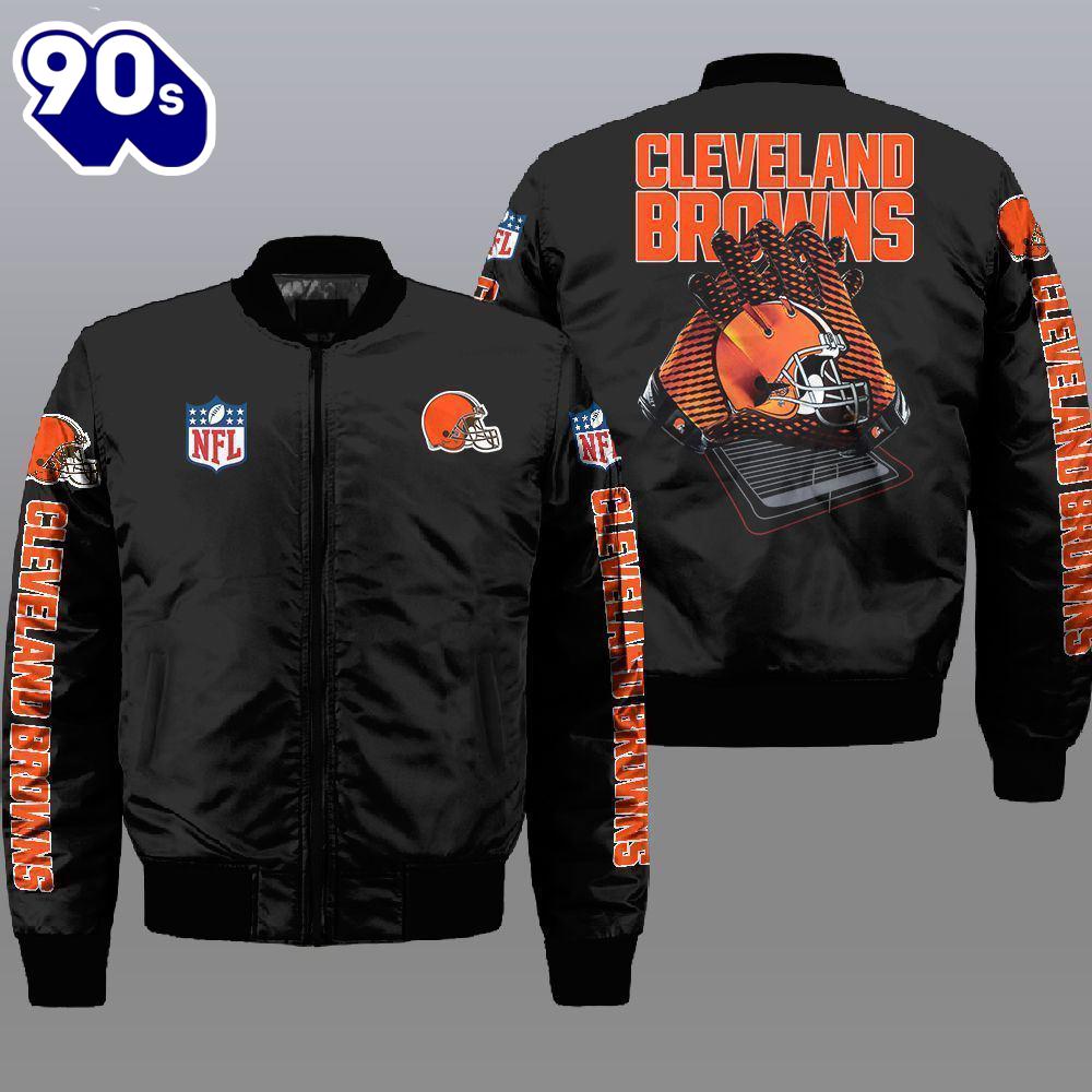 Nfl Cleveland Browns 3D Bomber Jacket Gift For Christmas Nfl Cleveland Browns 3D Bomber Jacket Gift For Christmas