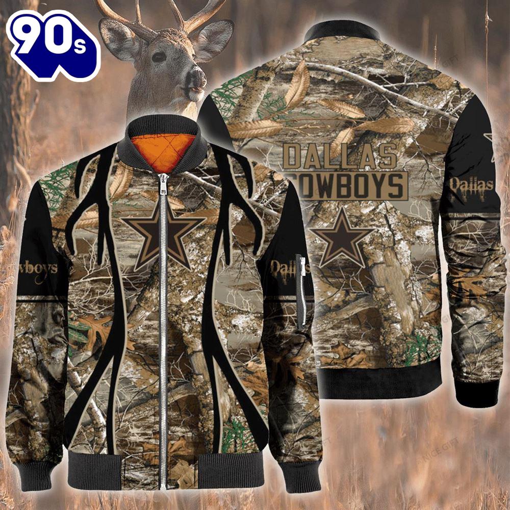 Nfl Dallas Cowboys Hunting Bomber Jacket Nfl Dallas Cowboys Hunting Bomber Jacket