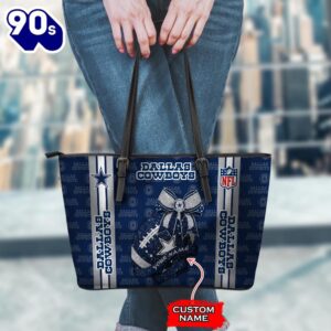 NFL Dallas Cowboys Leather Handbag And Tote Bag Gift Christmas For Fans Team Sport