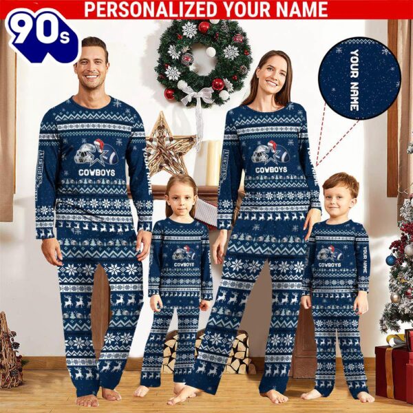 NFL Family Pajama Set,  NFL Dallas Cowboys Team Pajamas Personalized Your Name