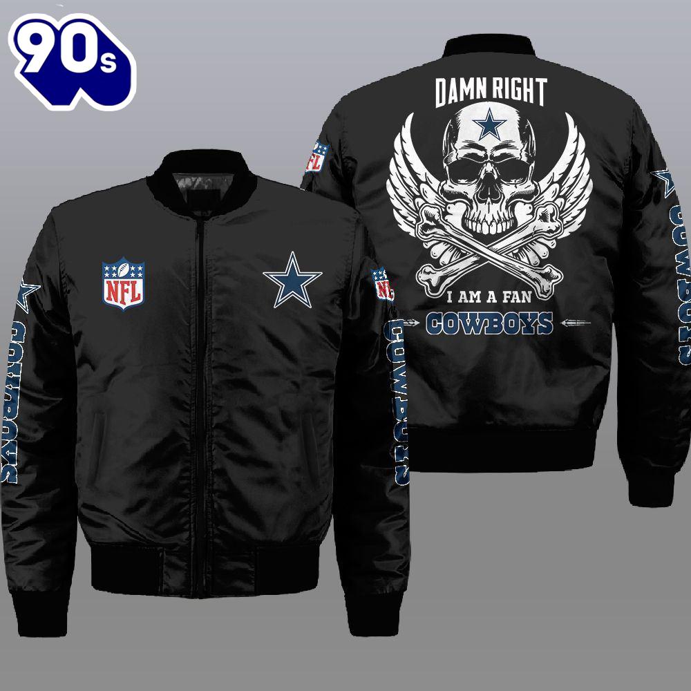 Nfl Dallas Cowboys Wings Skull 3D Bomber Jacket Gift For Christmas Nfl Dallas Cowboys Wings Skull 3D Bomber Jacket Gift For Christmas