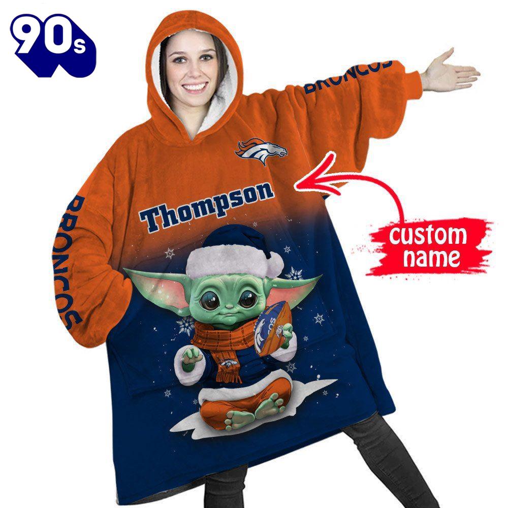 NFL Denver Broncos Baby Yoda Custom Huggle Hoodie NFL Denver Broncos Baby Yoda Custom Huggle Hoodie
