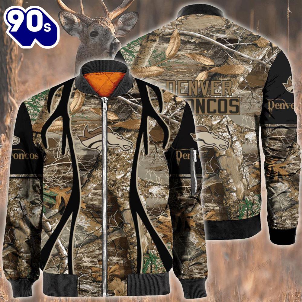 Nfl Denver Broncos Hunting Bomber Jacket Nfl Denver Broncos Hunting Bomber Jacket