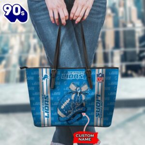 NFL Detroit Lions Leather Handbag And Tote Bag Gift Christmas For Fans Team Sport