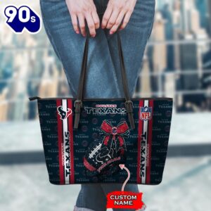 NFL Houston Texans Leather Handbag And Tote Bag Gift Christmas For Fans Team Sport