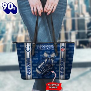 NFL Indianapolis Colts Leather Handbag And Tote Bag Gift Christmas For Fans Team Sport