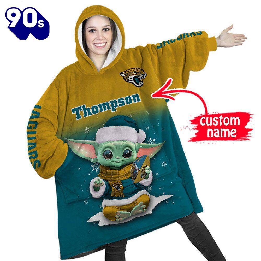 NFL Jacksonville Jaguars Baby Yoda Custom Huggle Hoodie NFL Jacksonville Jaguars Baby Yoda Custom Huggle Hoodie