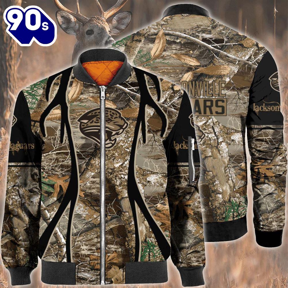 Nfl Jacksonville Jaguars Hunting Bomber Jacket Nfl Jacksonville Jaguars Hunting Bomber Jacket