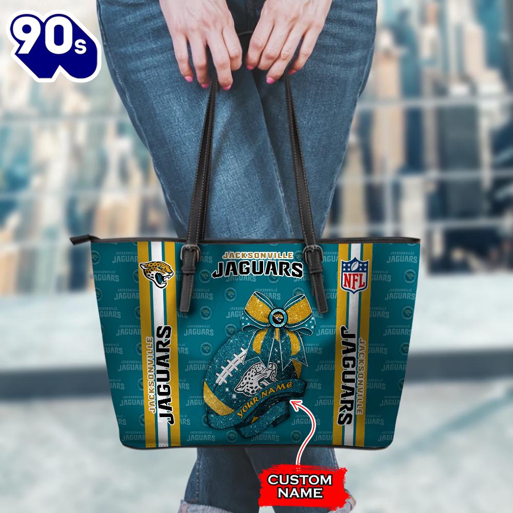 NFL Jacksonville Jaguars Leather Handbag And Tote Bag Gift Christmas For Fans Team Sport NFL Jacksonville Jaguars Leather Handbag And Tote Bag Gift Christmas For Fans Team Sport