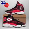 NFL Kansas City Chiefs Custom Name Red Black Air Jordan 13 Shoes For Men Women Gift Xmas