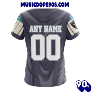 NFL Las Vegas Raiders Custom Name Number Mandalorian And Baby Yoda T-Shirt 1 NFL Las Vegas Raiders Custom Name Number Mandalorian And Baby Yoda T-Shirt