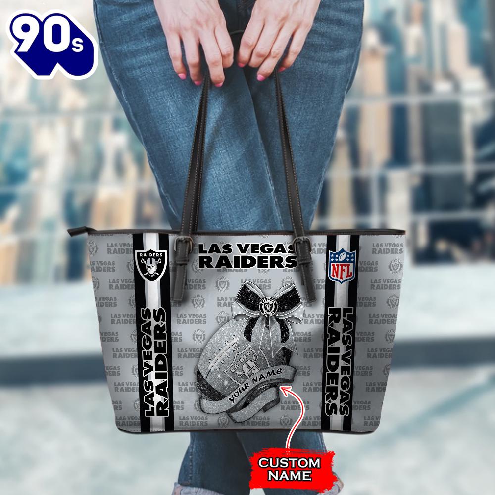 NFL Las Vegas Raiders Leather Handbag And Tote Bag Gift Christmas For Fans Team Sport NFL Las Vegas Raiders Leather Handbag And Tote Bag Gift Christmas For Fans Team Sport