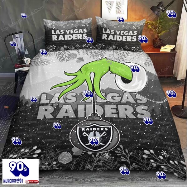 NFL Las Vegas Raiders Logo Christmas Bedding Sets