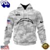 NFL Los Angeles Chargers Arctic Camo Salute To Service 2026 Design Hoodie, T Shirt, Sweatshirt, NFL Trending Shirt