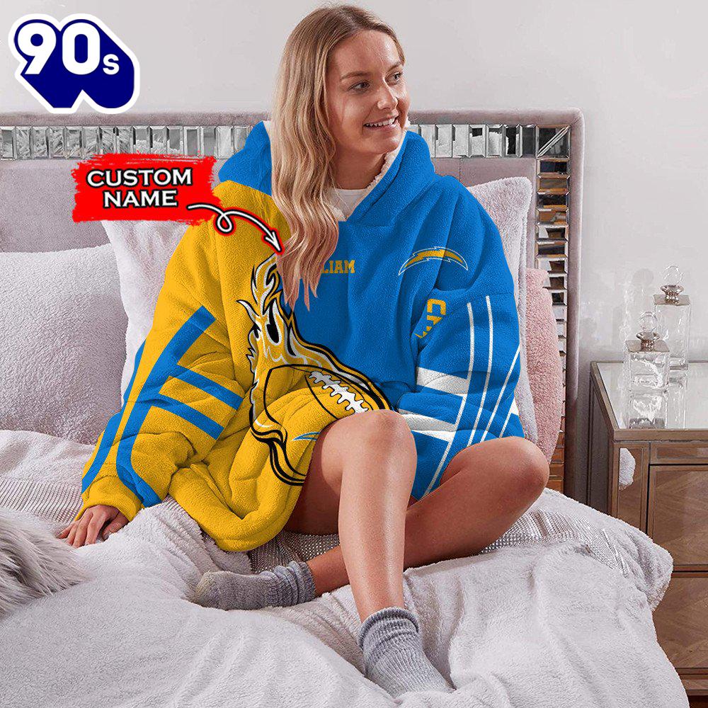NFL Los Angeles Chargers Custom Huggle Hoodie NFL Los Angeles Chargers Custom Huggle Hoodie