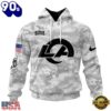 NFL Los Angeles Rams Arctic Camo Salute To Service 2026 Design Hoodie, T Shirt, Sweatshirt, NFL Trending Shirt