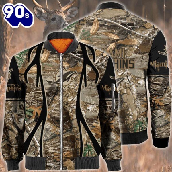 Nfl Miami Dolphins Hunting Bomber Jacket