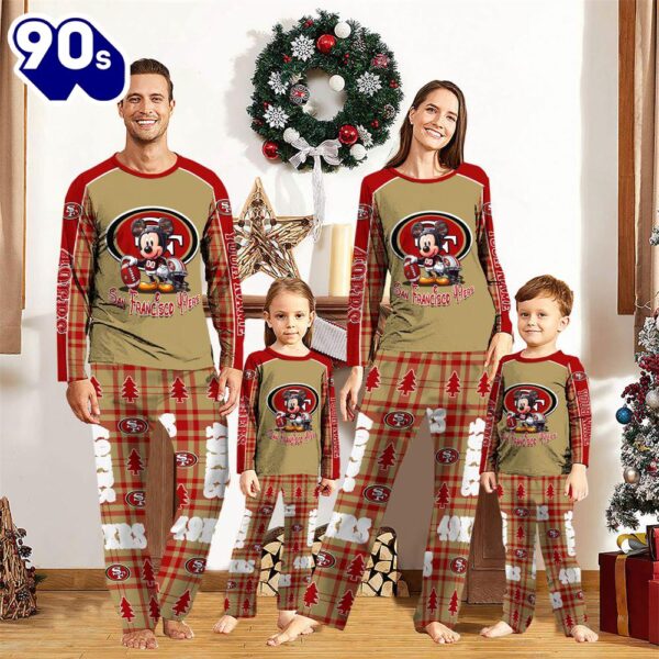 NFL Mickey Mouse San Francisco 49ers Pajamas Personalized Your Name  Gift Christmas
