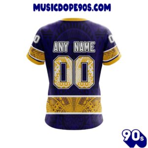 NFL Minnesota Vikings Custom Name Number Native With Samoa Culture T-Shirt 1 NFL Minnesota Vikings Custom Name Number Native With Samoa Culture T-Shirt