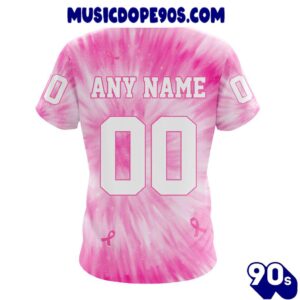 NFL Minnesota Vikings Custom Name Number Pink Tie-Dye T-Shirt 1 NFL Minnesota Vikings Custom Name Number Pink Tie-Dye T-Shirt