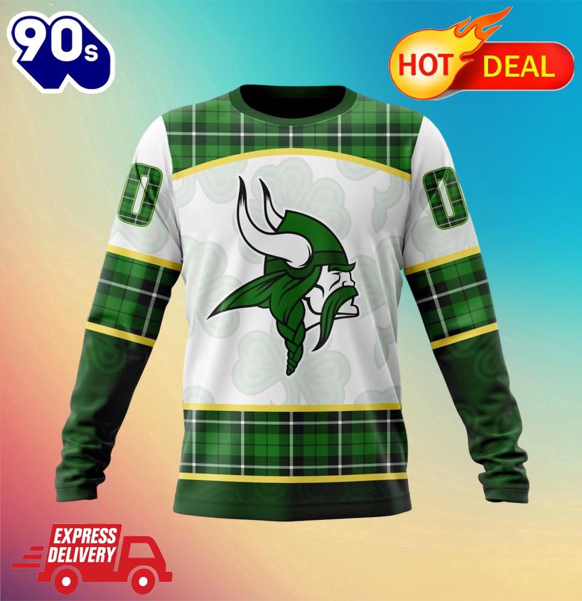 NFL Minnesota Vikings Special Design For St. Patrick Day All Over Print Shirts NFL Minnesota Vikings Special Design For St. Patrick Day All Over Print Shirts