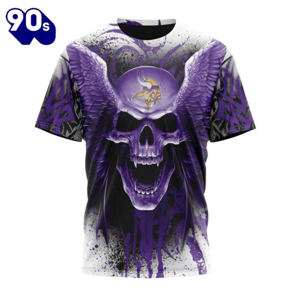 NFL Minnesota Vikings Special Kits With Skull T-Shirt