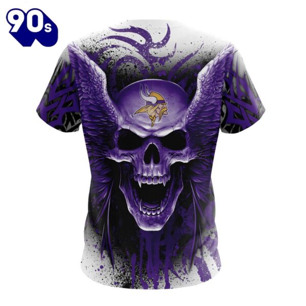 NFL Minnesota Vikings Special Kits With Skull T-Shirt