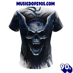NFL New England Patriots Custom Name Number Special Kits With Skull T-Shirt 1 NFL New England Patriots Custom Name Number Special Kits With Skull T-Shirt