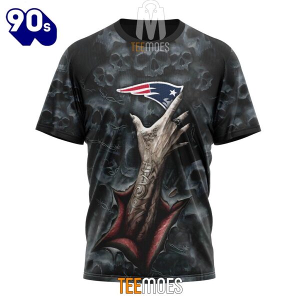 NFL New England Patriots Halloween Horror Skull T-Shirt