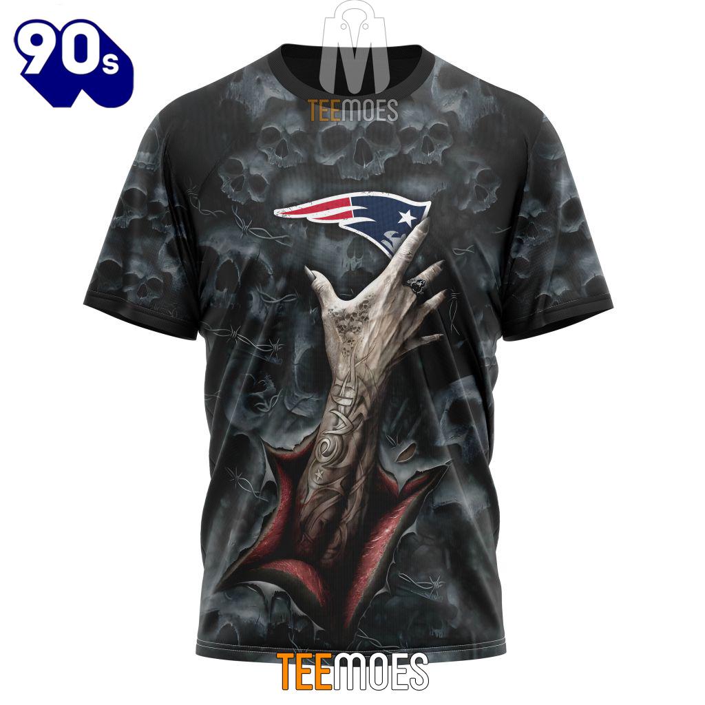 NFL New England Patriots Halloween Horror Skull T-Shirt NFL New England Patriots Halloween Horror Skull T-Shirt
