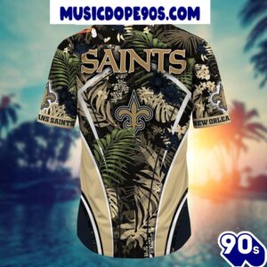 NFL New Orleans Saints Custom Name Flower Summer Tropical Hawaiian Shirt