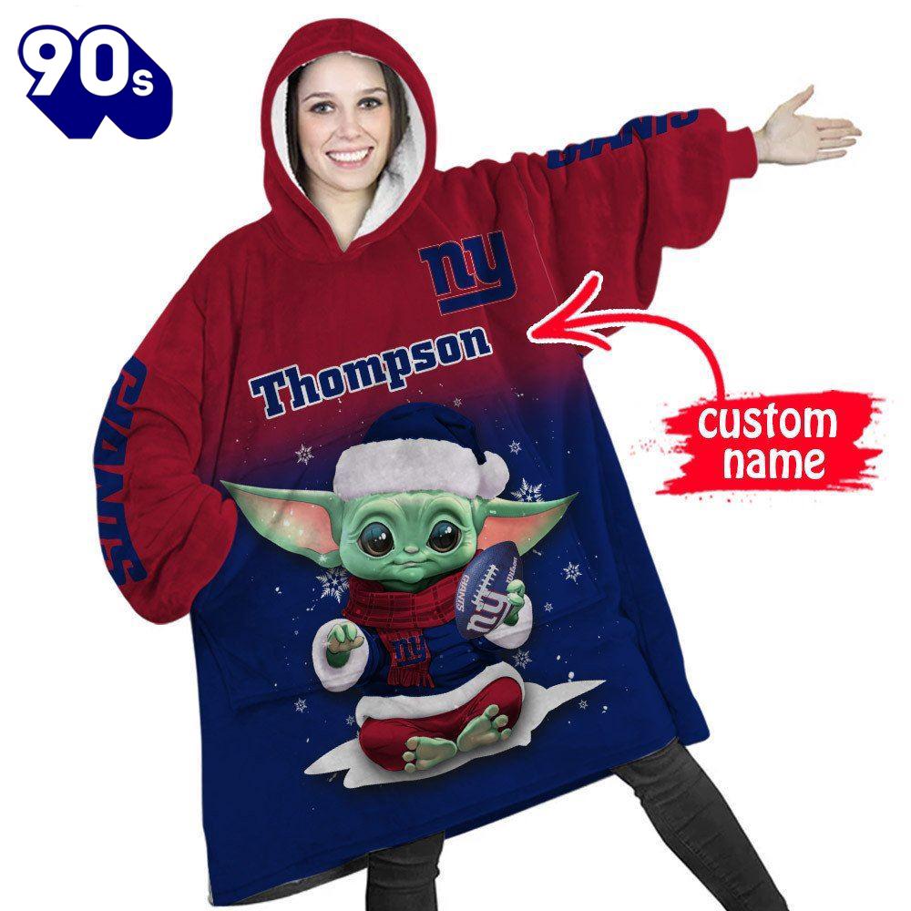 NFL New York Giants Baby Yoda Custom Huggle Hoodie NFL New York Giants Baby Yoda Custom Huggle Hoodie