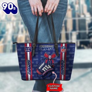 NFL New York Giants Leather Handbag And Tote Bag Gift Christmas For Fans Team Sport