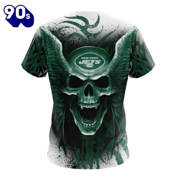 NFL New York Jets Special Kits With Skull T-Shirt