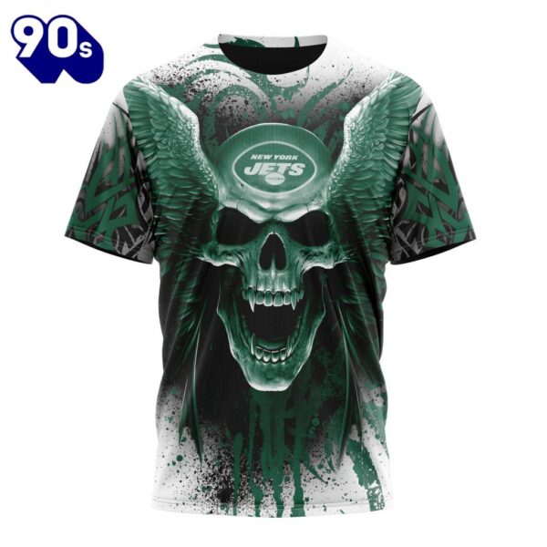 NFL New York Jets Special Kits With Skull T-Shirt