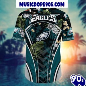 NFL Philadelphia Eagles Custom Name Flower Summer Tropical Hawaiian Shirt 2 NFL Philadelphia Eagles Custom Name Flower Summer Tropical Hawaiian Shirt