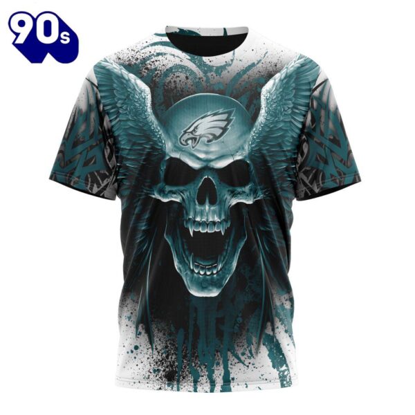 NFL Philadelphia Eagles Special Kits With Skull T-Shirt