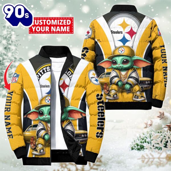 NFL Pittsburgh Steelers Baby Yoda Puffer Jacket For Fans – NFL Puffer Jacket